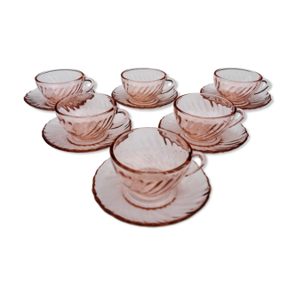 6 rosaline coffee cups