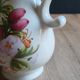 Vintage Ceramic Jug Hand-Painted Multicoloured Floral Decor, Ewer