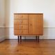 Commode vintage 4 tiroirs 1 porte