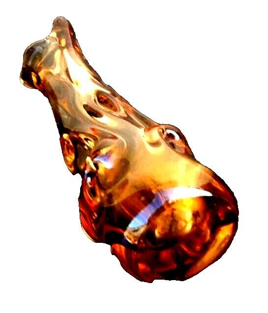 Vase / Soliflore  verre épais coloré rose transparent 1970