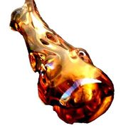 Vase / Soliflore  verre épais coloré rose transparent 1970