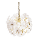 Medium Hollywood Regency style ceiling light, white flowers, Italy, 1960s.