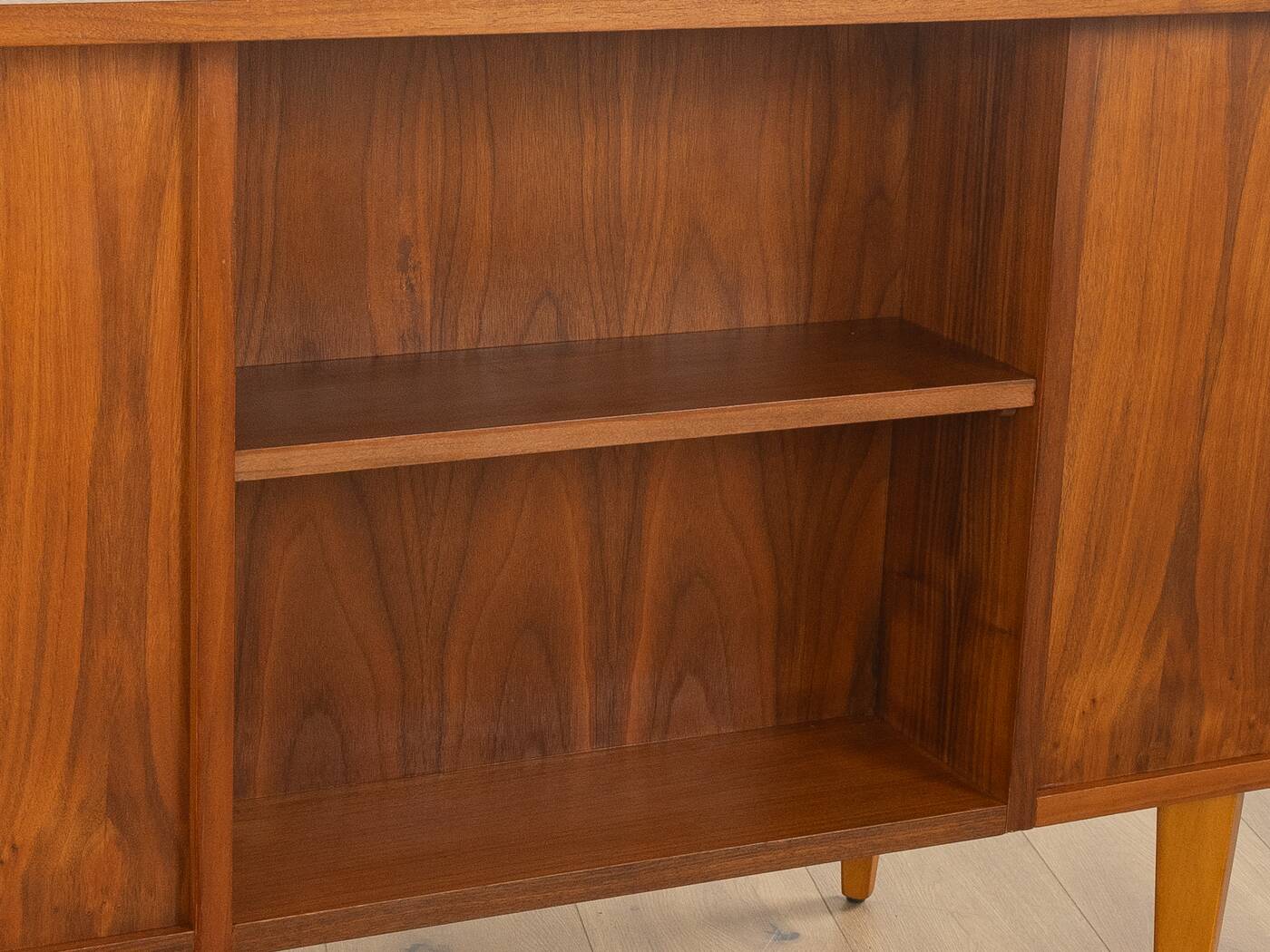 Classic freestanding desk from the 1950s, walnut veneer