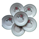 Set of 6 Vintage HBCM Dessert Plates, Simone Pattern