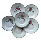 Set of 6 Vintage HBCM Dessert Plates, Simone Pattern