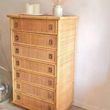 Dal Vera rattan chest of drawers, Italy circa 1970