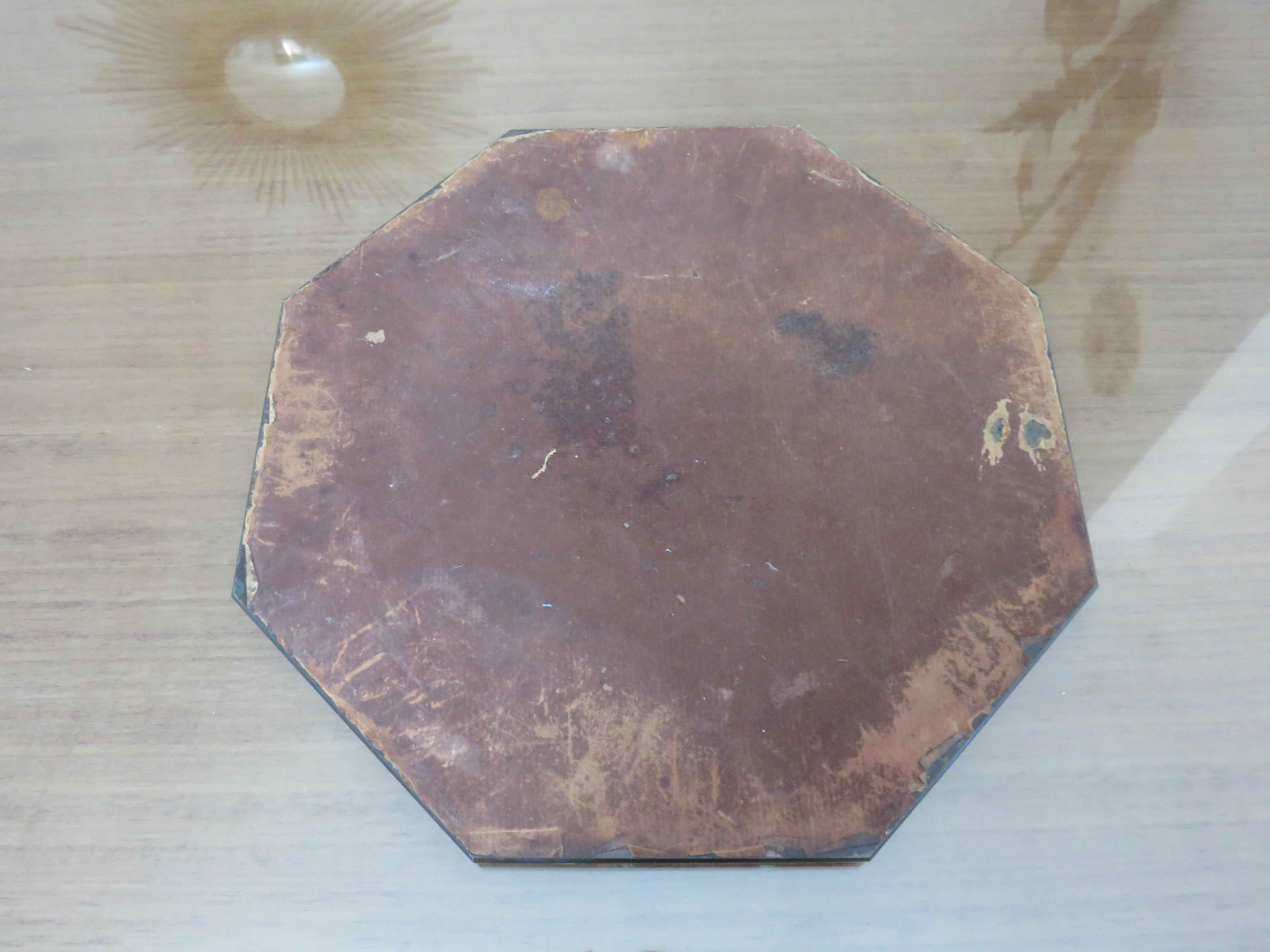 Beveled octagonal mirror 40s 50s 27 cm X 27 cm