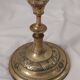 Pair of chiselled brass candelabra. Swedish craftsmanship, 20th century.