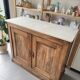 Buffet ancien avec plateau en marbre