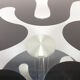 Mid century italian flower table chrome and glass, 1980s