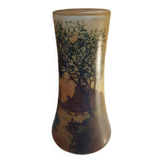 Legras vase lake decoration