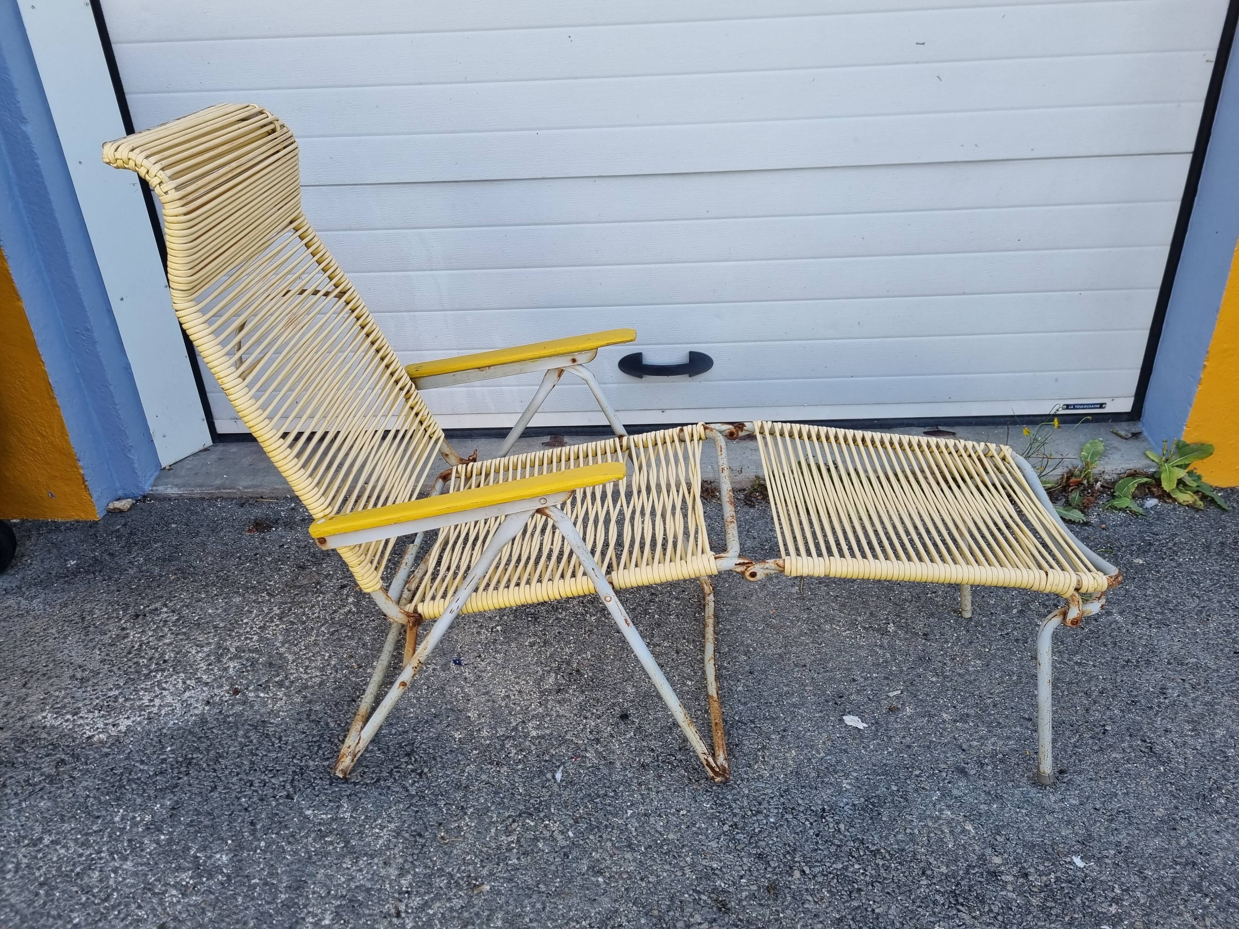 Scoubidou chaise longue from 1970