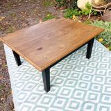 Low farmhouse table in solid oak
