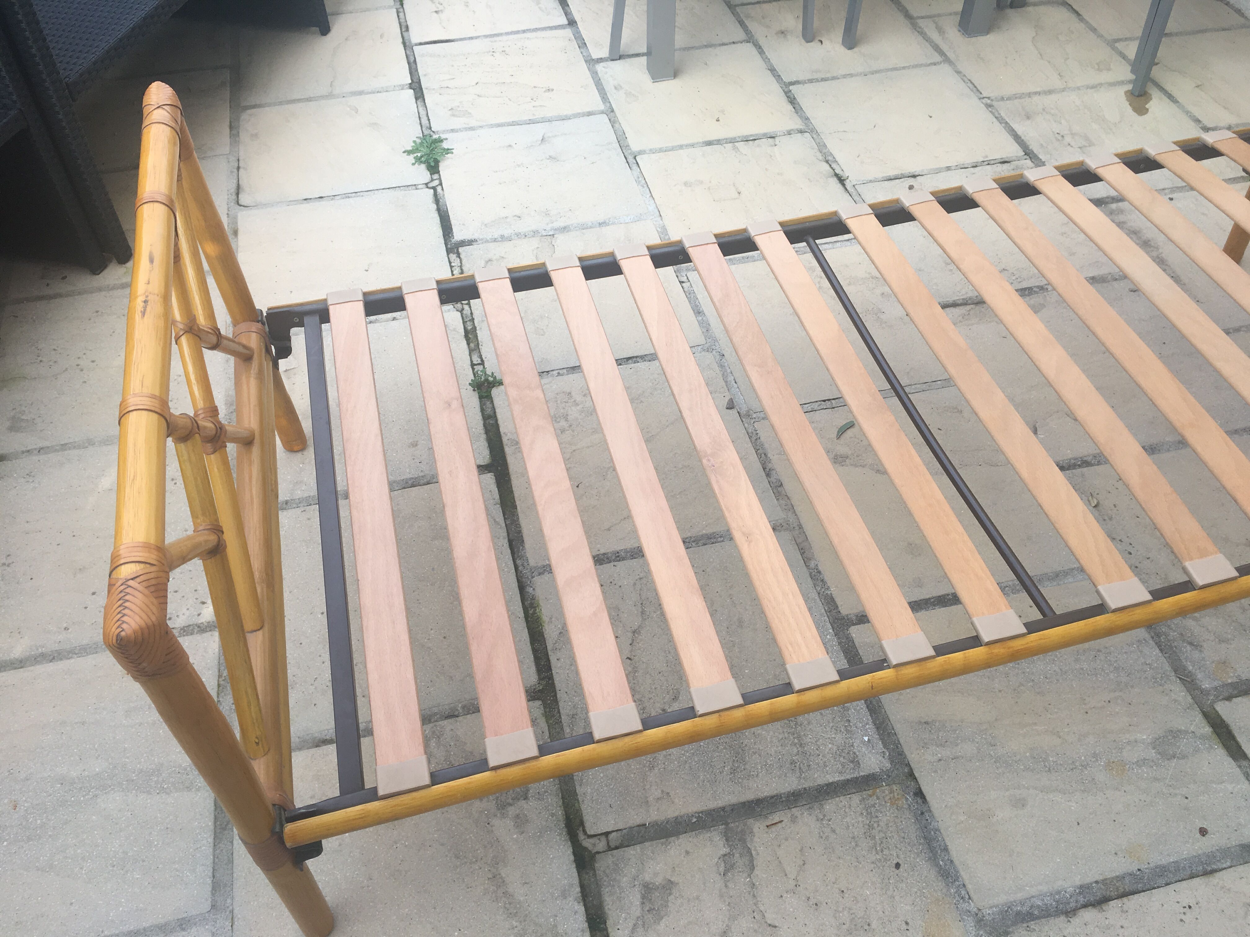 Lit bambou rotin vintage
