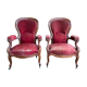 Paire de fauteuils époque Louis Philippe à crémaillère