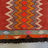Vintage Turkish Mini Kilim 92x50 cm Wool Small Kelim Runner, shabby Chic