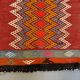 Vintage Turkish Mini Kilim 92x50 cm Wool Small Kelim Runner, shabby Chic