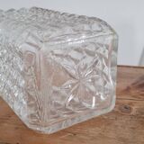 Chiseled glass whiskey decanter