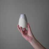 contemporary design enameled ceramic soliflore vase, handcrafted