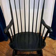Black rocking chair/rocking seat Stol Kamnik Yugoslavia. 1960s