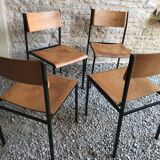 Set of 4 vintage chairs Hiller 1980's