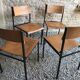 Lot de 4 chaises vintage Hiller 1980’s
