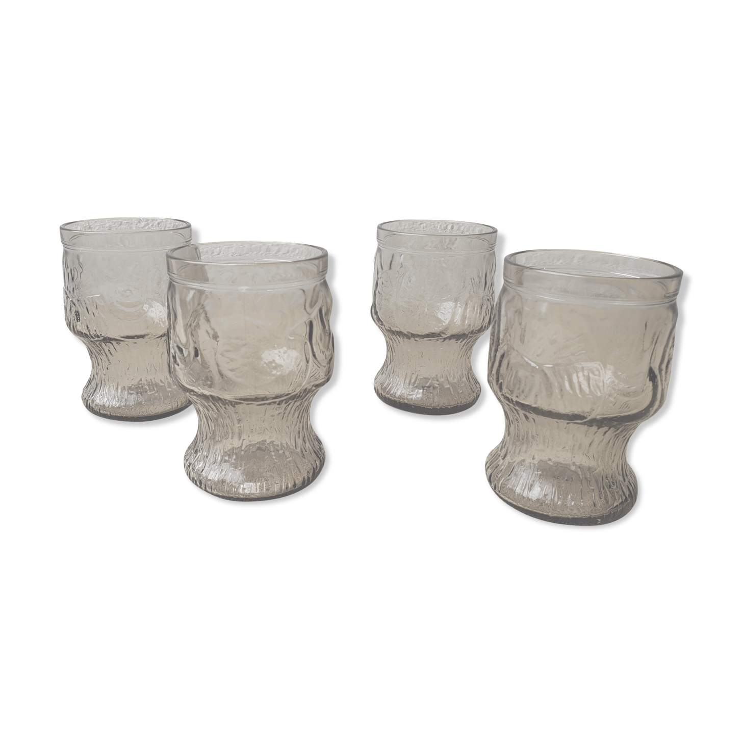 Lot de 4 verres fumés