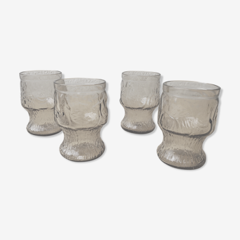 Lot de 4 verres fumés