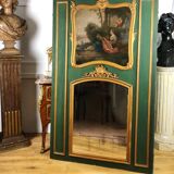 19th century carved wooden trumeau 110x181cm