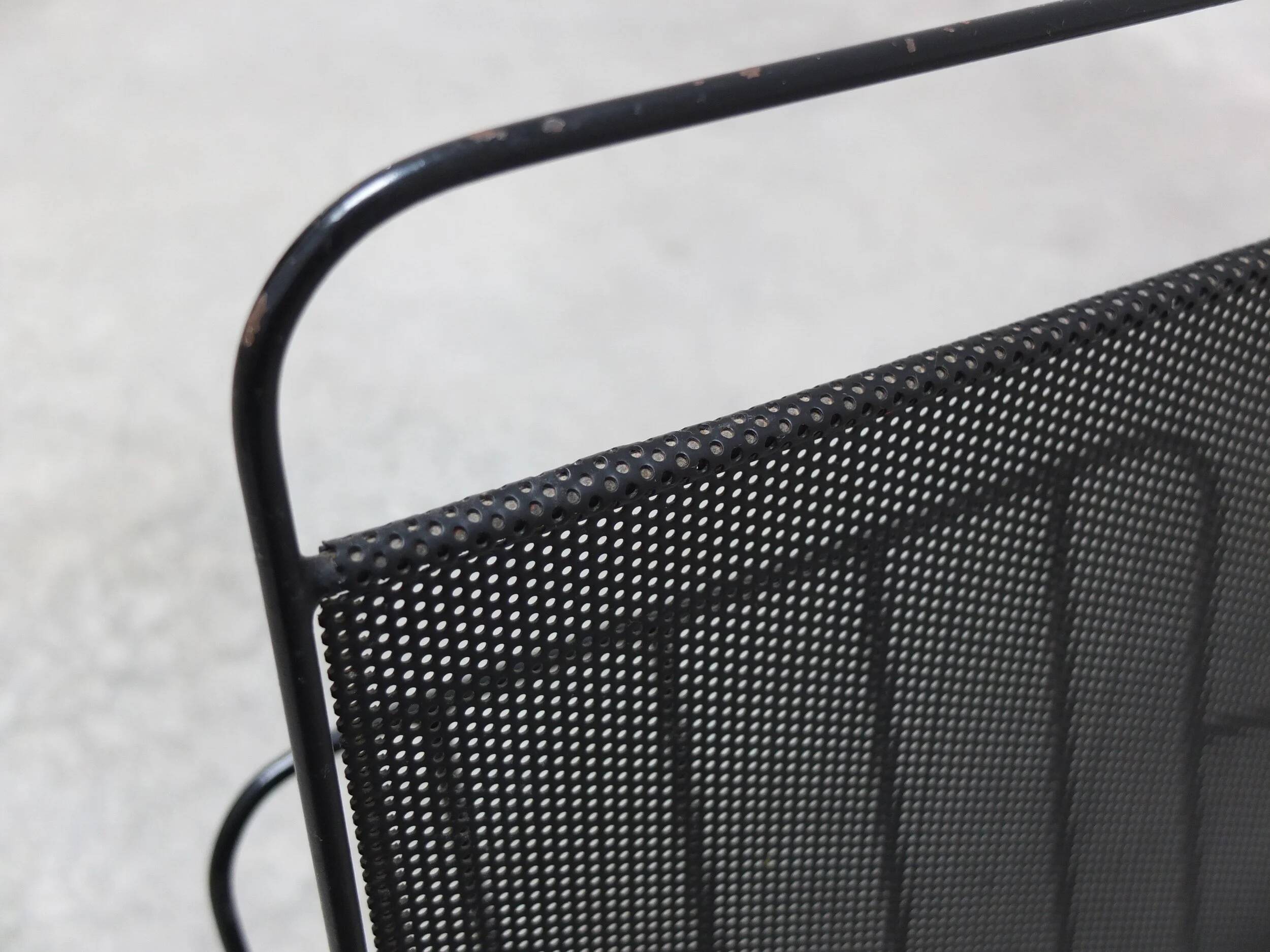 Rare magazine holder by Mathieu Matégot for Artimeta, 1950s