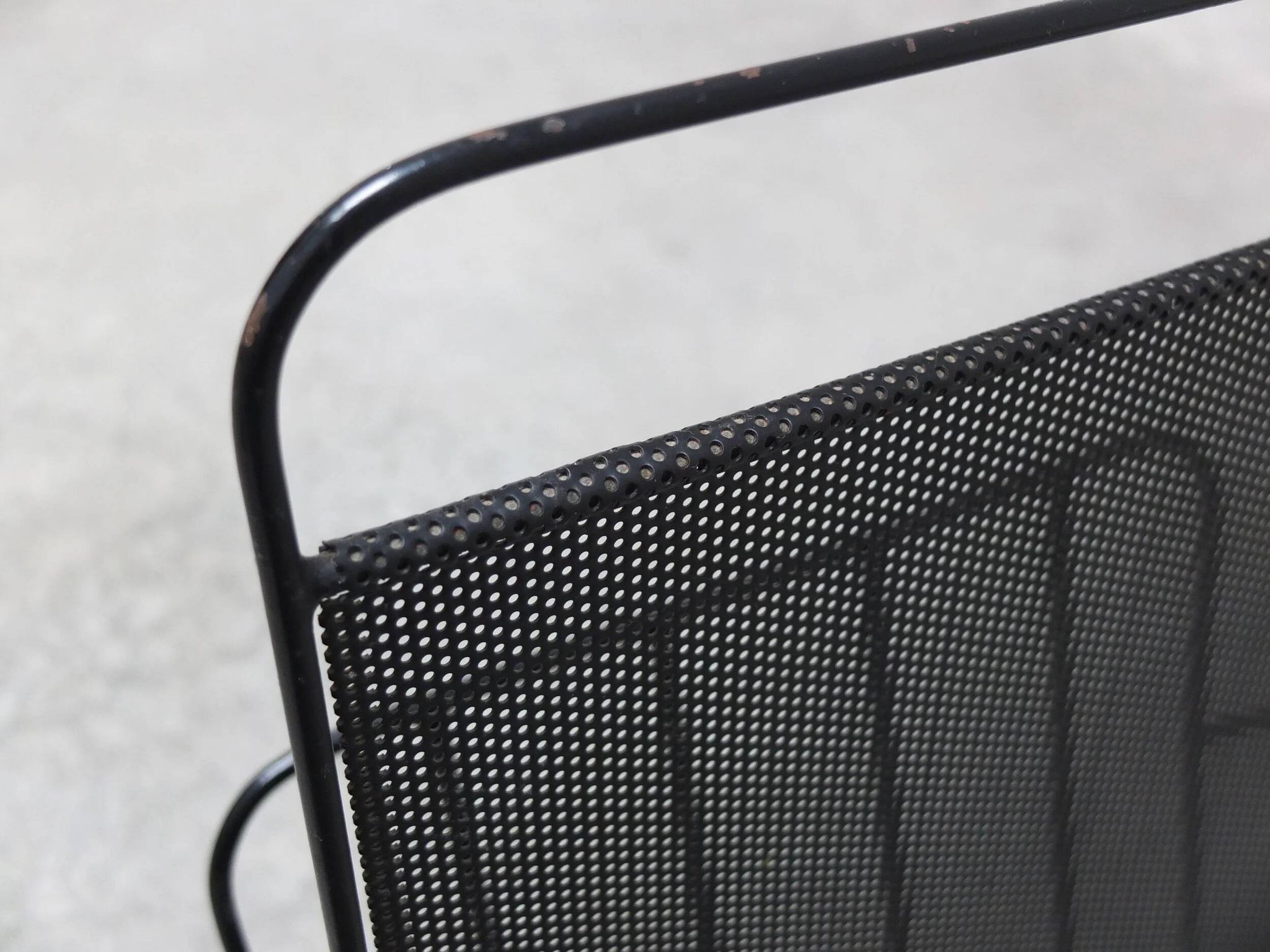 Rare magazine holder by Mathieu Matégot for Artimeta, 1950s