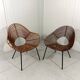 Rattan easy chairs by Rohé Noordwolde, Netherlands 1950-60’s