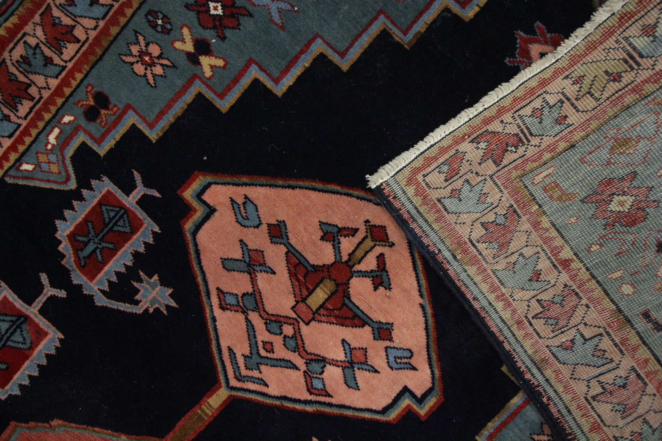 Persian rug handwoven wool 87x270cm