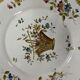 Decorative porcelain plate with hanging signed VP
