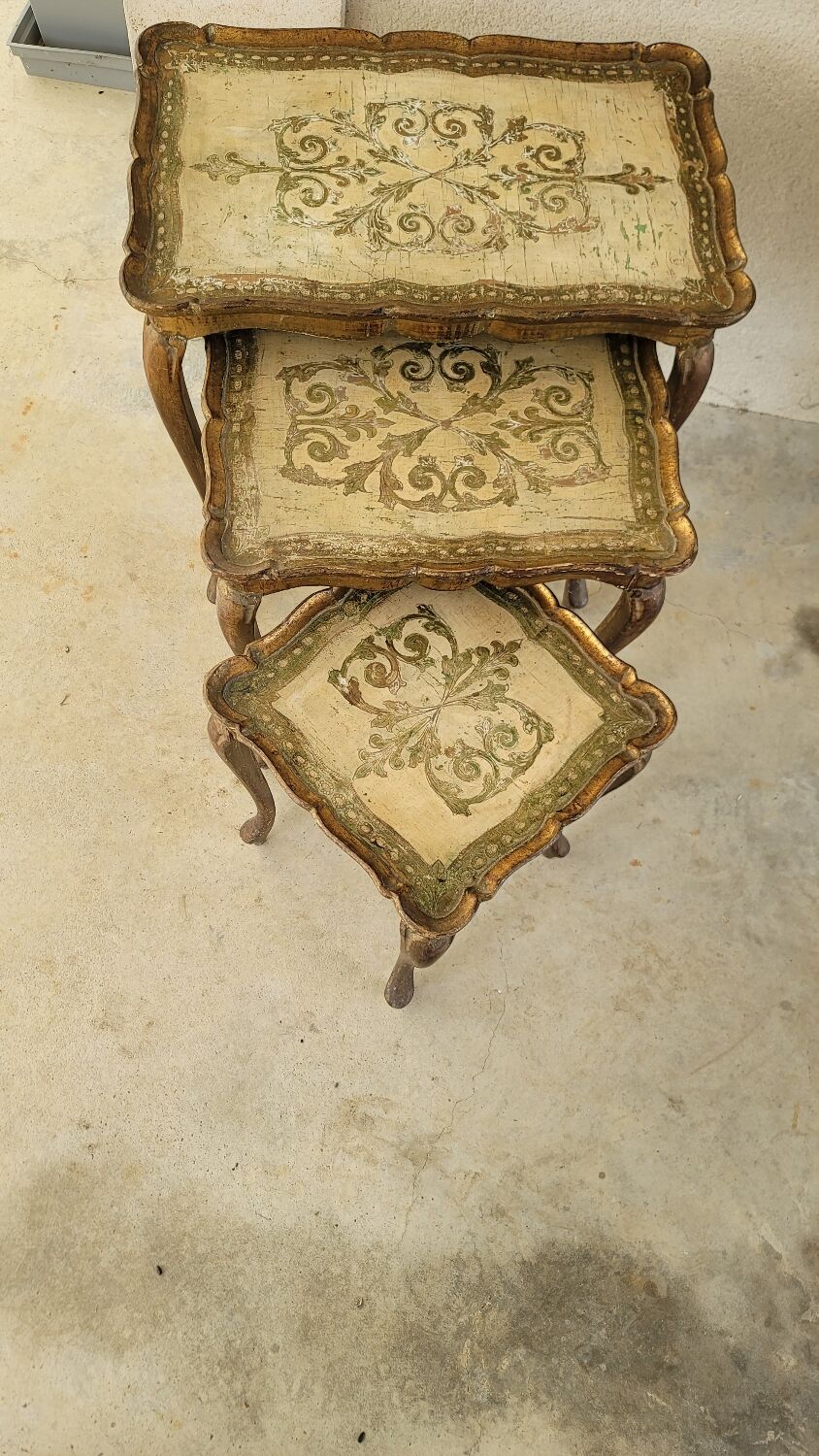 Vintage Venetian nesting table