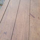 Rustic restaurant bistro table in solid oak, 1900 period - 1m85