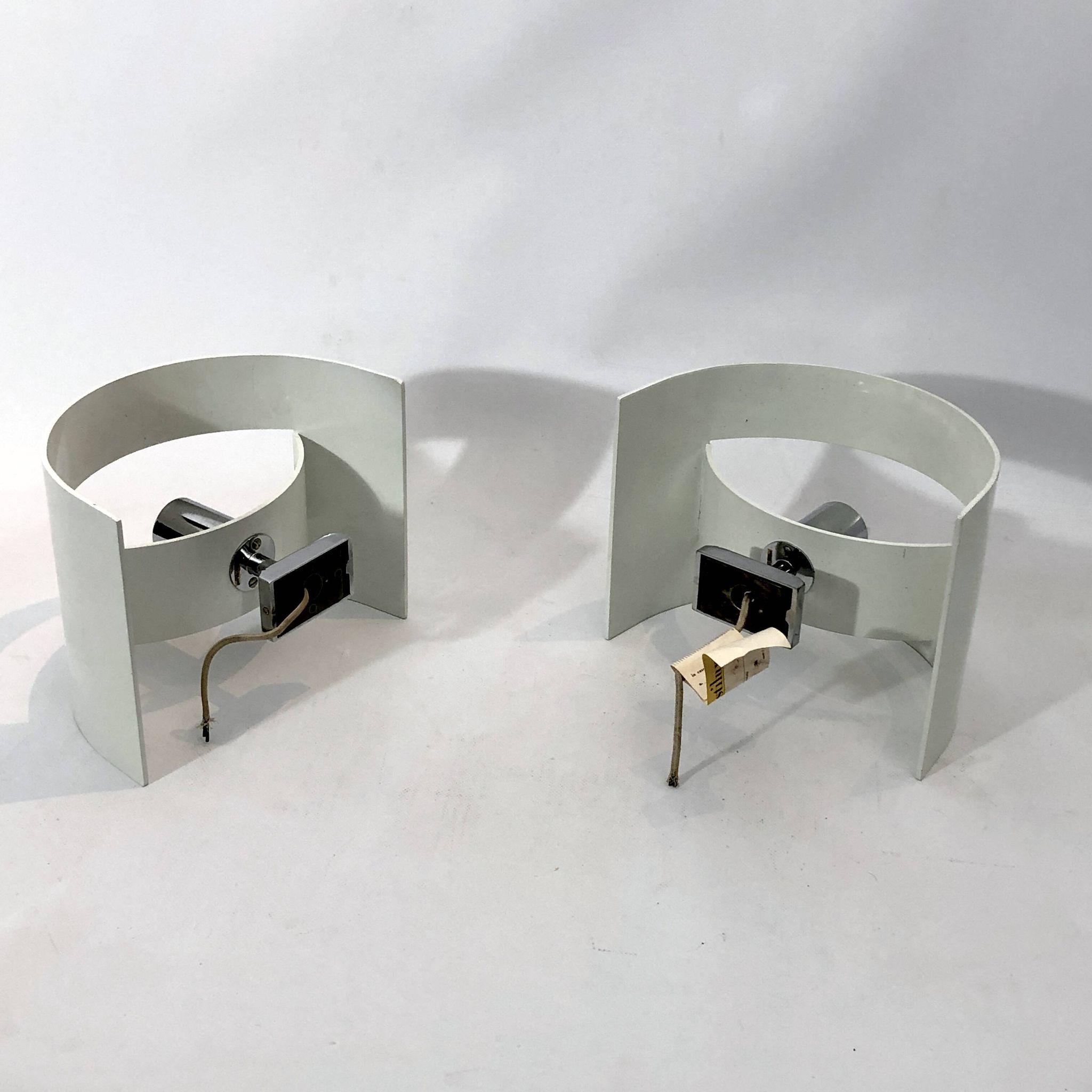 Stilux Milano Model Lido, pair of large sconces from 60s