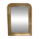 Louis philippe golden fireplace mirror with floral pattern
