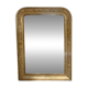 Louis philippe golden fireplace mirror with floral pattern