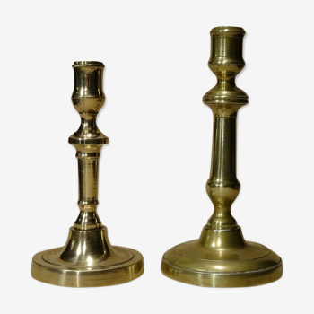 19th Brass Candlesticks