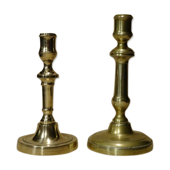 19th Brass Candlesticks