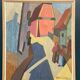 Original Swedish Oil on Canvas – “Cityscape” – Dated 1953 Vintage & Framed