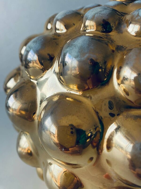 Lampe céramique bulles or