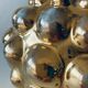 Lampe céramique bulles or
