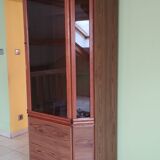 Storage unit with glass cabinet in the upper part by Van Pelt