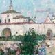 Oil painting on cardboard, dimensions: height -42 cm - width -69 cm -