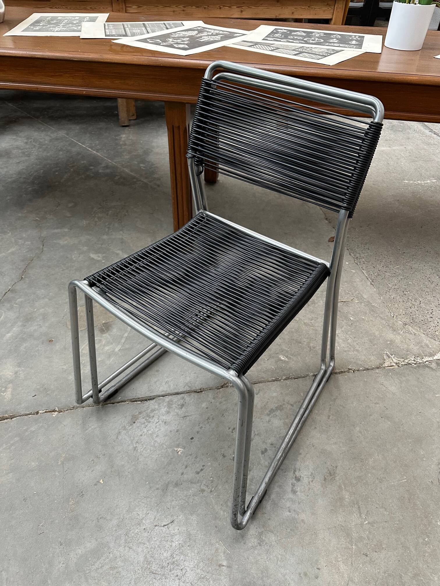 Pair of Melker Spaghetti chairs