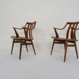 Ensemble de deux fauteuils en teck, Pays-Bas des années 1960