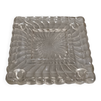 Baccarat: Base plate for inkwell - Antique in Solid Moulded Crystal
