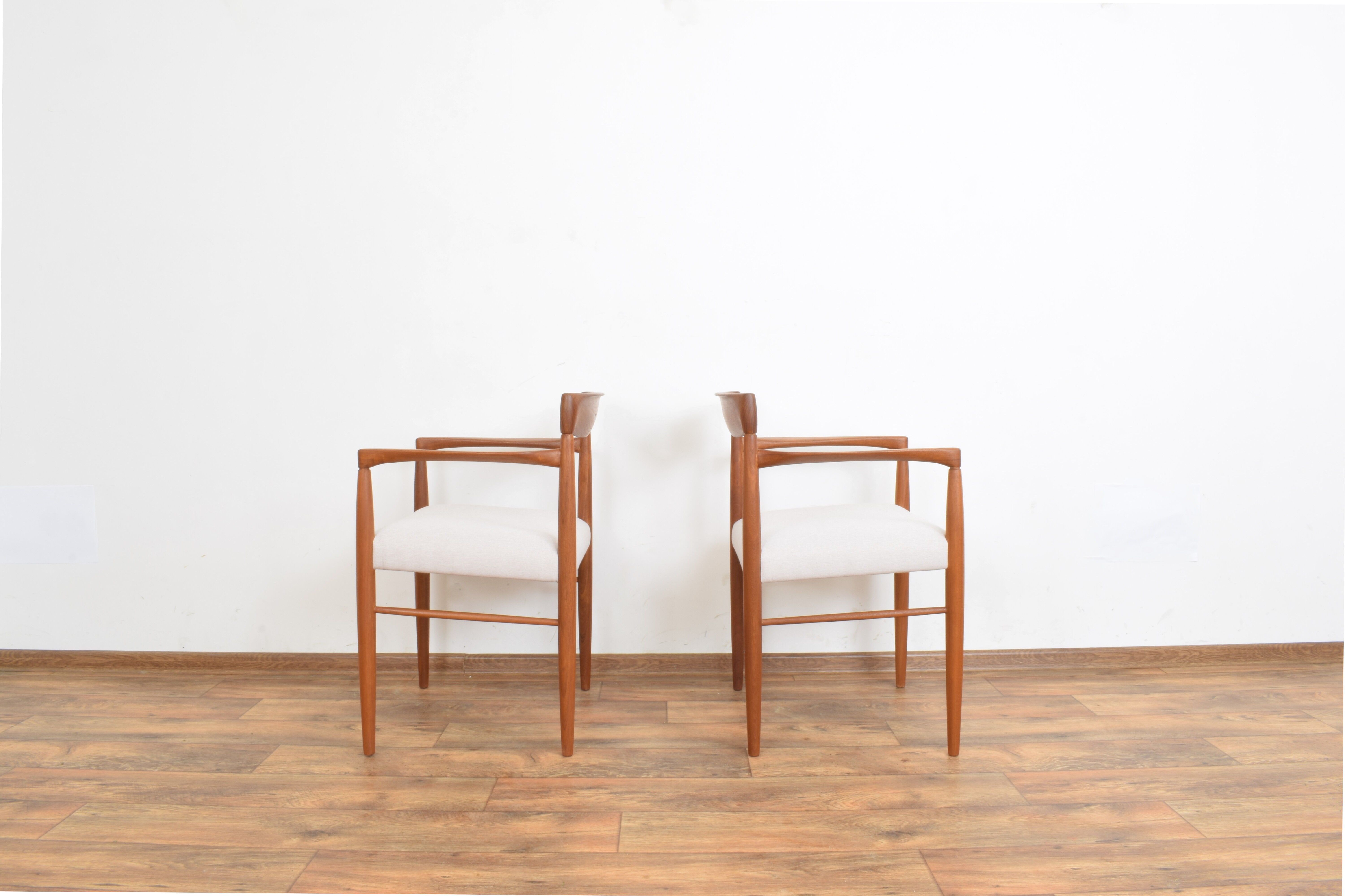 Danish Teak Armchairs by H. W. Klein for Bramin, Set of 2